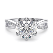 Load image into Gallery viewer, LUCCE FIORE™ Sei Round Lab Diamond 1.25ct D VVS2 Id IGI 14K White Gold
