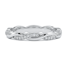 Load image into Gallery viewer, LUCCE FIORE™ Band Full Eternity 0.60ctw Celeste Moissanite 14K White Gold
