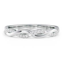 Load image into Gallery viewer, LUCCE Half Eternity Intertwined Vines with Diamond Pave on Gold or Platinum
