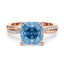 Load image into Gallery viewer, Lucce Fiore Cushion Ocean Blue Diamond
