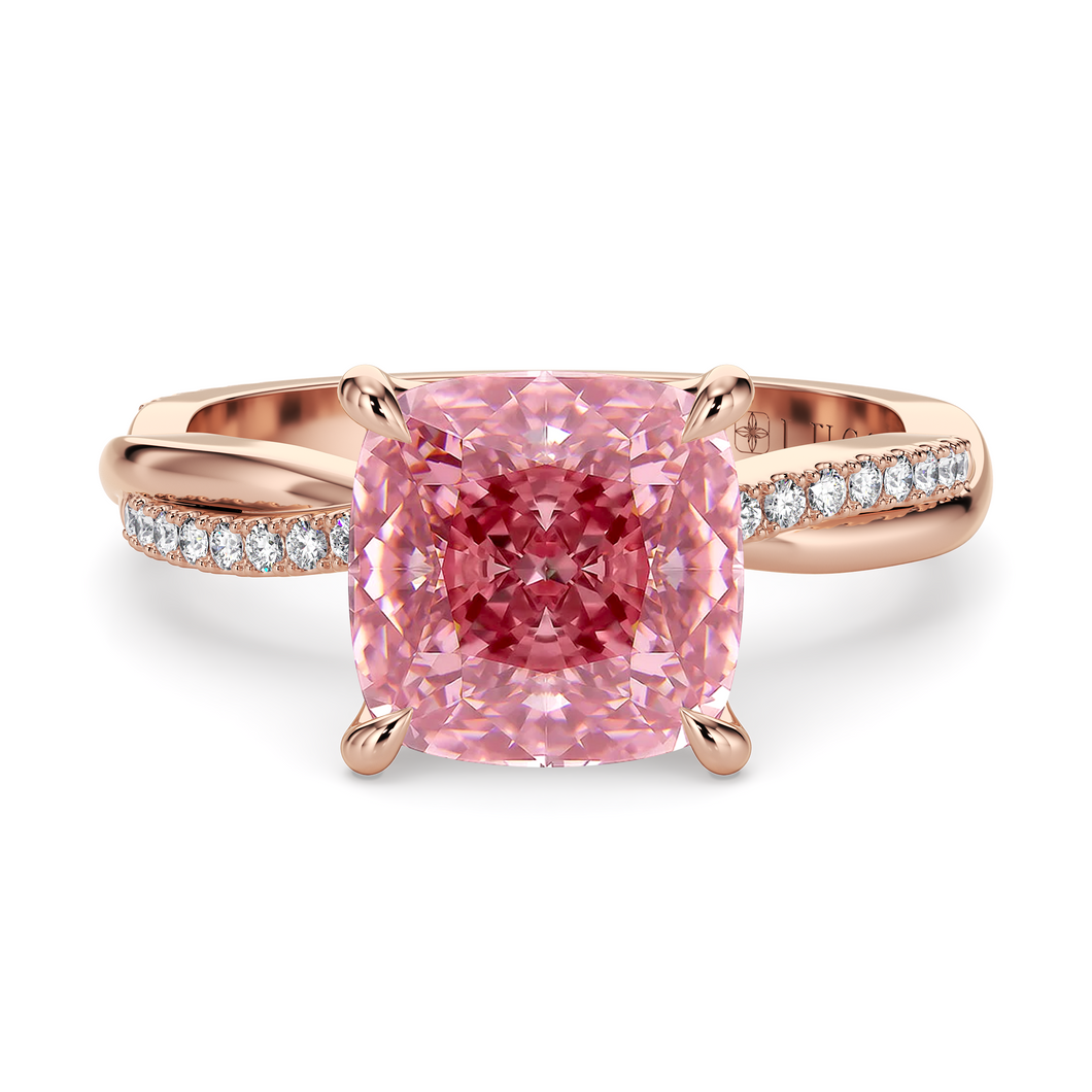 Lucce Fiore Cushion Rosé Pink Diamond