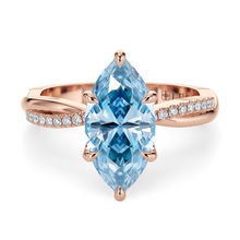 Load image into Gallery viewer, Lucce Fiore Marquise Ocean Blue Diamond
