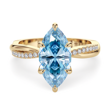 Load image into Gallery viewer, Lucce Fiore Marquise Ocean Blue Diamond
