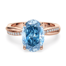 Load image into Gallery viewer, Lucce Fiore Oval Ocean Blue Diamond
