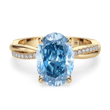 Load image into Gallery viewer, Lucce Fiore Oval Ocean Blue Diamond
