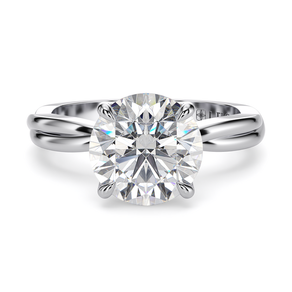 LUCCE FIORE™ Solitaire Round 1.00ct FOREVER ONE Moissanite 14K White Gold