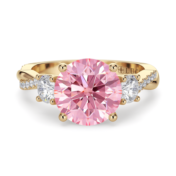 Lucce Fiore Trio Round Rosé Pink Diamond