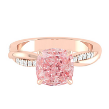 Load image into Gallery viewer, Fiore Cushion Rosé Pink Diamond
