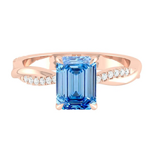 Load image into Gallery viewer, Fiore Emerald Ocean Blue Diamond
