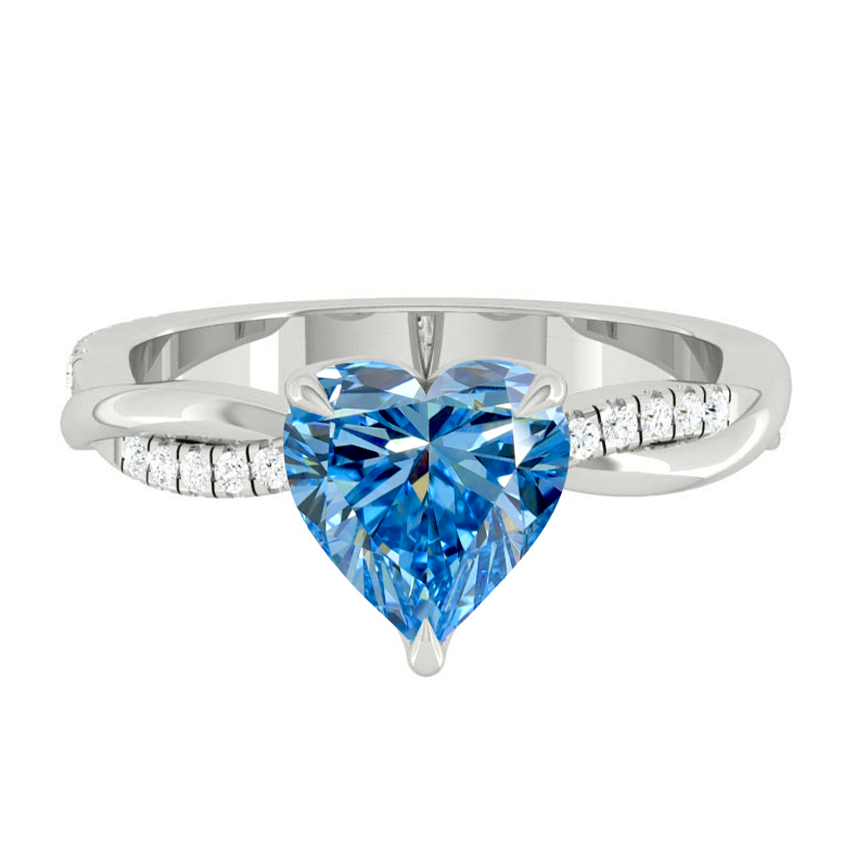 Fiore Heart Ocean Blue Diamond