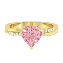 Load image into Gallery viewer, Fiore Heart Rosé Pink Diamond
