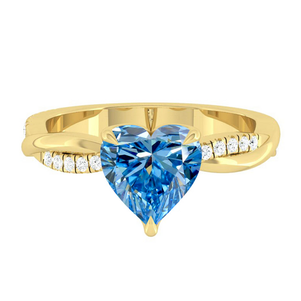 Lucce Fiore Heart Ocean Blue Diamond