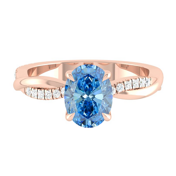 Lucce Fiore Oval Ocean Blue Diamond
