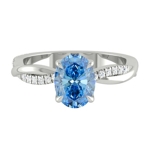 Lucce Fiore Oval Ocean Blue Diamond