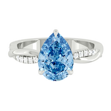 Load image into Gallery viewer, Fiore Pear Ocean Blue Diamond
