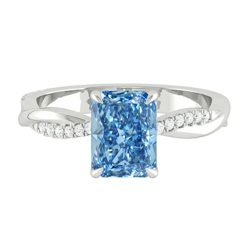 Fiore Radiant Ocean Blue Diamond