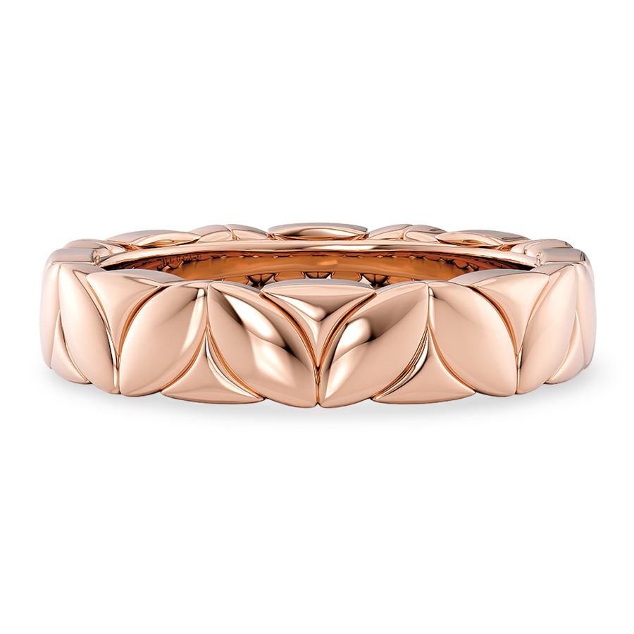 Load image into Gallery viewer, LUCCE Carved Marquise Texture with Polished Finish Unisex Wedding Ring in Gold or Platinum
