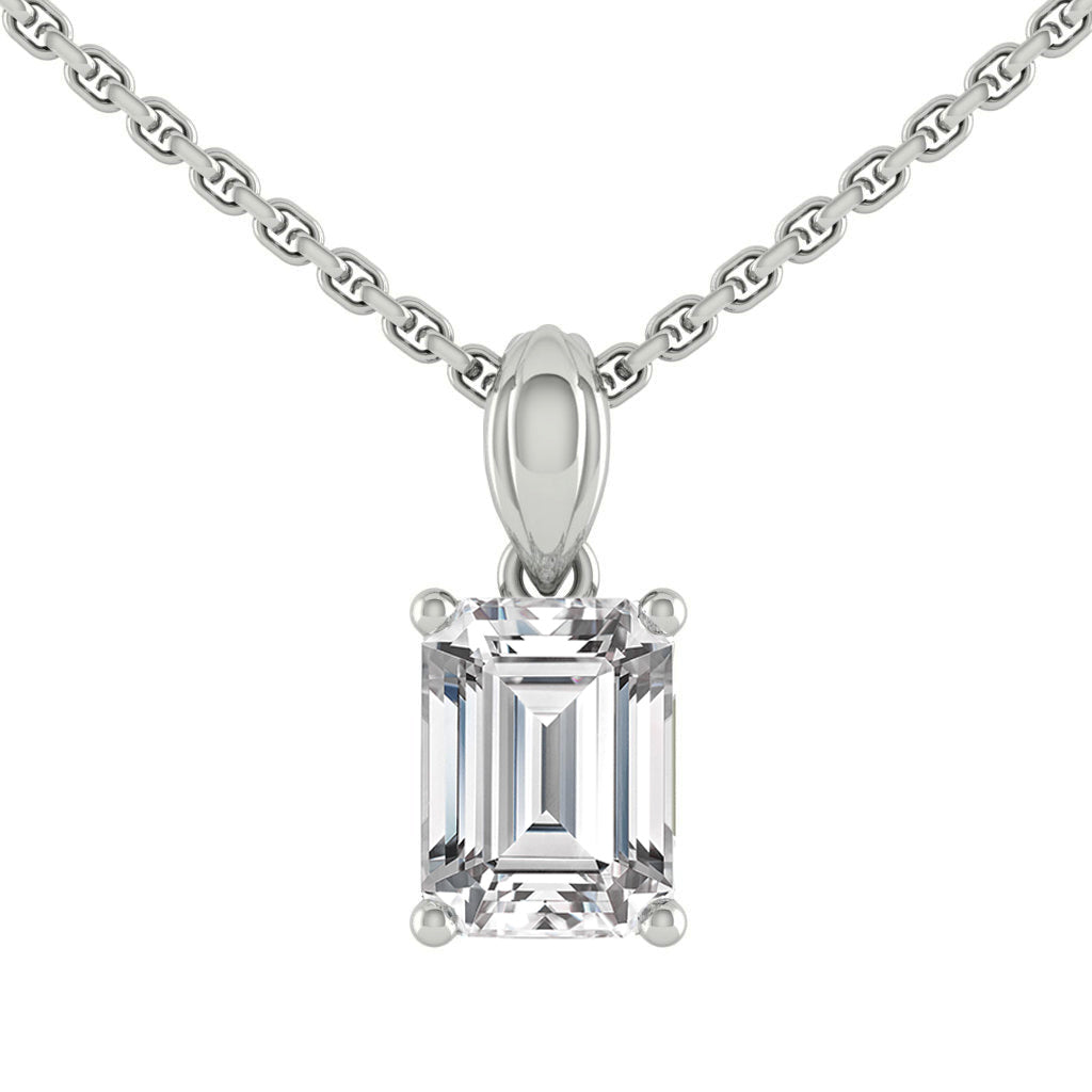 Kaela Emerald Necklace Lab Diamond
