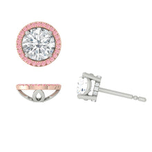 Load image into Gallery viewer, Montevalle Pavé Rosé Earrings Lab Diamond
