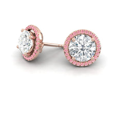 Load image into Gallery viewer, Montevalle Pavé Rosé Earrings Lab Diamond
