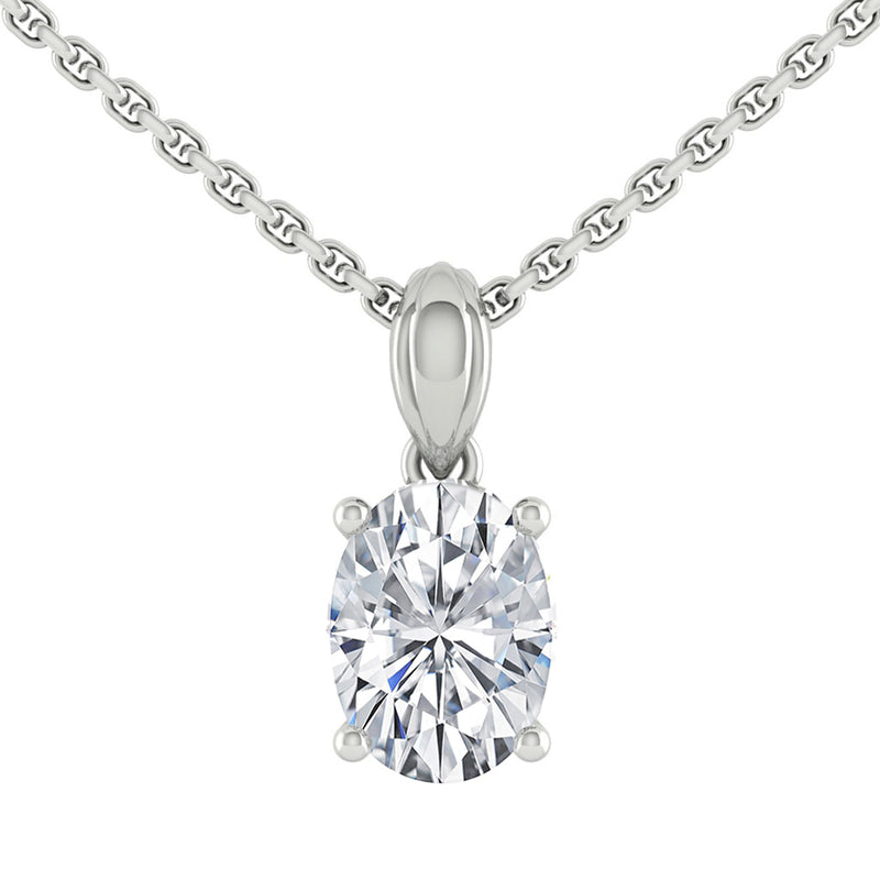 Kaela Oval Necklace Diamond