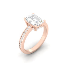 Load image into Gallery viewer, Kaela Pavé Emerald Moissanite
