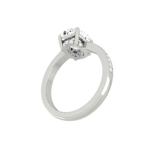 Load image into Gallery viewer, Kaela Pavé Oval Moissanite
