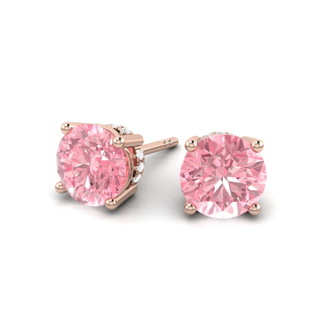 Kaela Rosé Earrings Lab Diamond