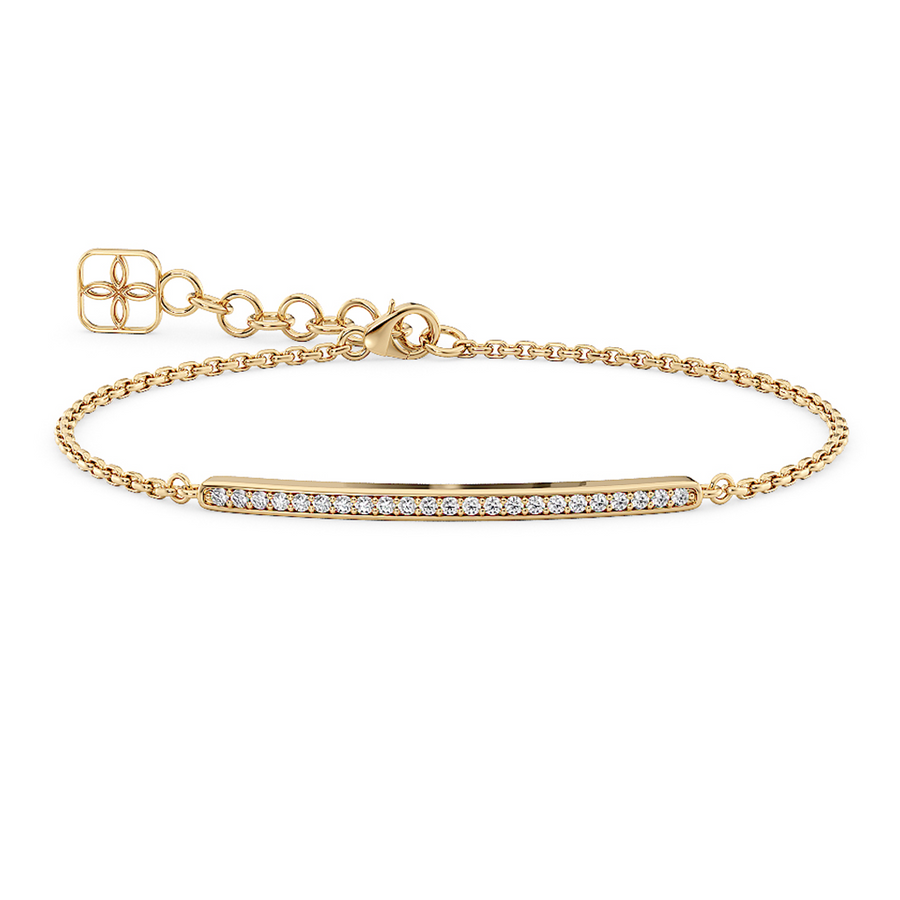 Load image into Gallery viewer, LUCCE KAELA™ Bar Bracelet 0.44ctw FG VS Natural Diamonds 14K Yellow Gold
