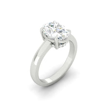 Load image into Gallery viewer, Kaela Oval Lab Diamond 0.75ct D VVS2 Ex IGI 14K White Gold
