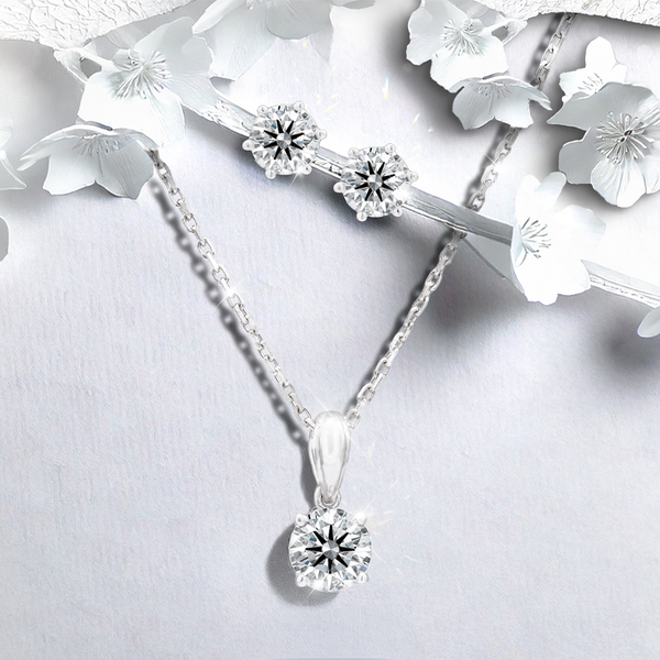 Kaela Necklace Round Moissanite