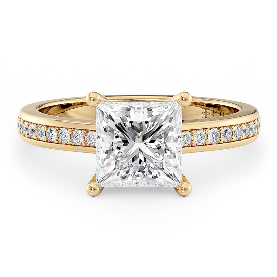 Load image into Gallery viewer, LUCCE KAELA™ Princess CELESTE™ Moissanite 1.50ct 14K Yellow Gold
