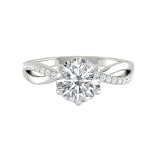 Load image into Gallery viewer, Fiore Sei Lab Diamond 0.92ct F VVS2 Id 14K White Gold
