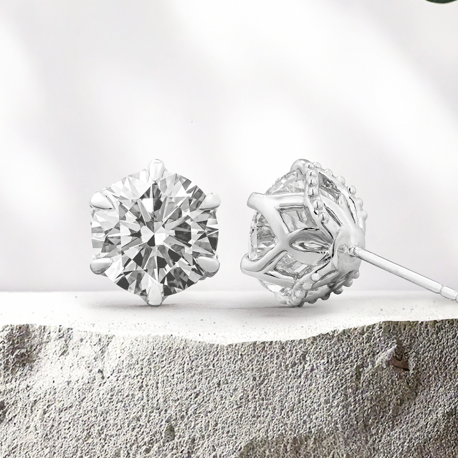 Load image into Gallery viewer, LUCCE AZALEA™ Earrings Round Diamond

