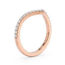 Load image into Gallery viewer, LUCCE Diamond Pave Chevron Wedding Ring in Gold or Platinum

