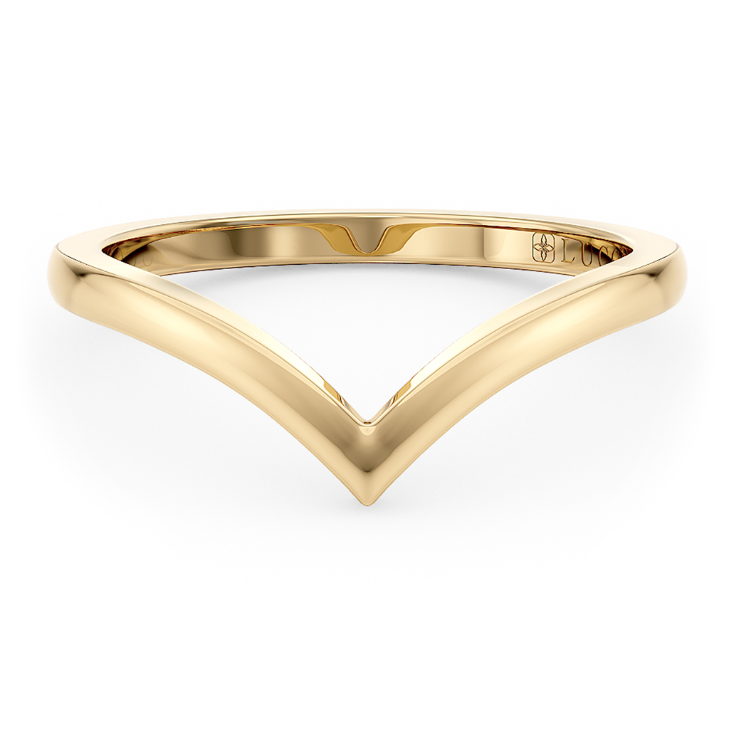 Load image into Gallery viewer, LUCCE Chevron Plain band in Gold or Platinum
