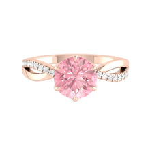Load image into Gallery viewer, Danna Rosé 1.12ct Fancy Pink VS1 Id IGI 18K Rose Gold
