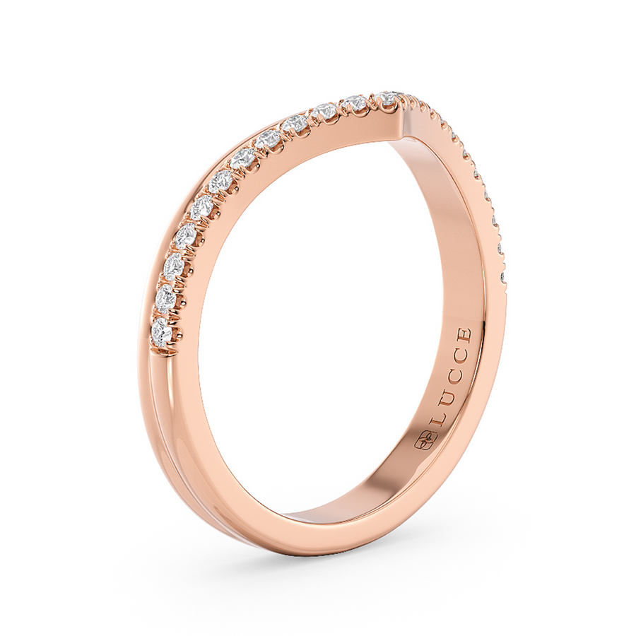Load image into Gallery viewer, LUCCE Chevron with Diamond Pave in Gold or Platinum
