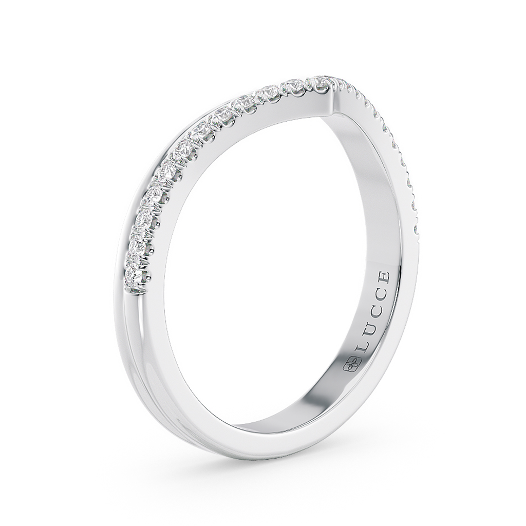 Load image into Gallery viewer, LUCCE Chevron with Diamond Pave in Gold or Platinum
