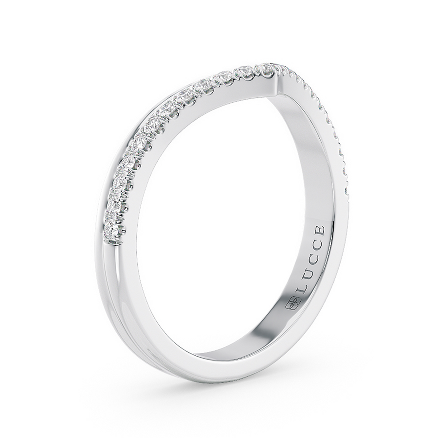 Load image into Gallery viewer, LUCCE Chevron with Diamond Pave in Gold or Platinum
