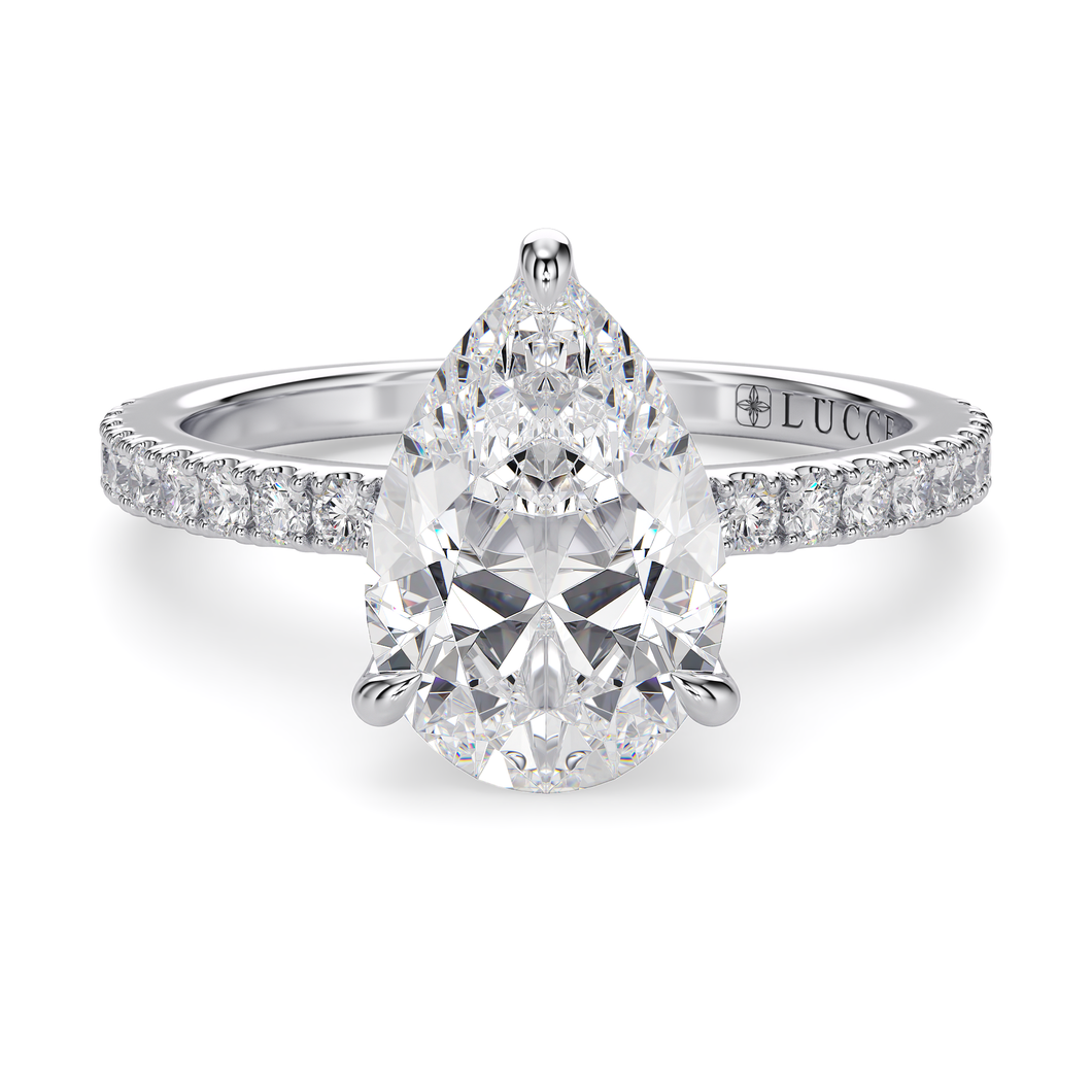 Lucce Lucia Halo Pavé Pear Diamond