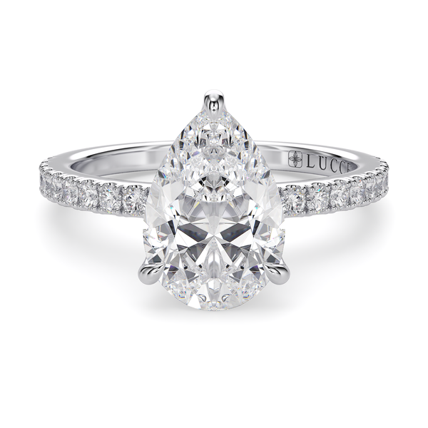 Lucce Lucia Halo Pavé Pear Diamond