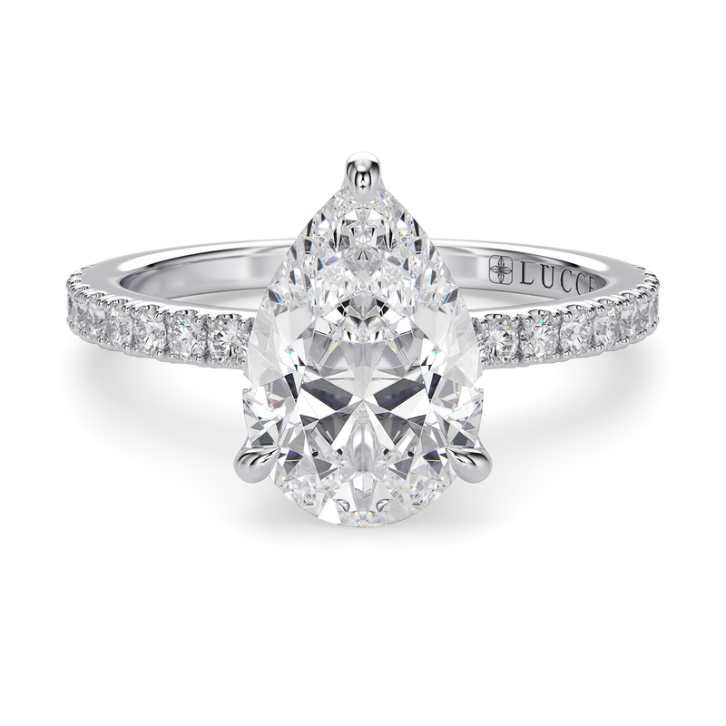 Lucce Lucia Halo Pavé Pear Diamond