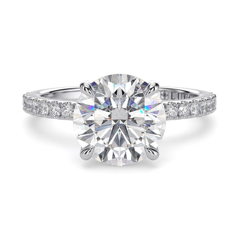 Lucce Lucia Pavé 4-Prong Round Diamond