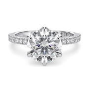LUCCE LUCIA™ Pavé 6-Prong Round Diamond