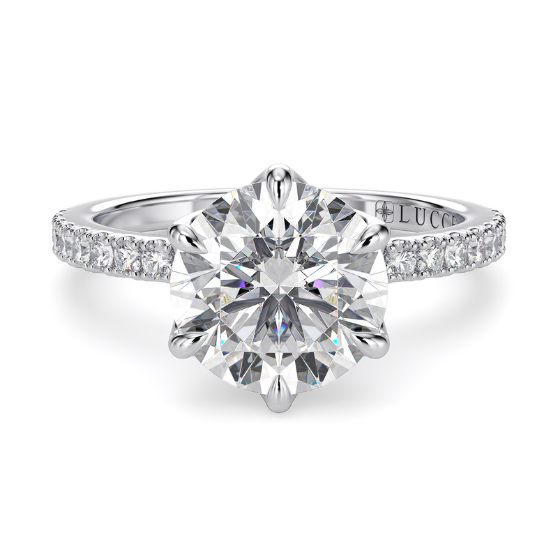 Lucce Lucia Pavé 6-Prong Round Diamond