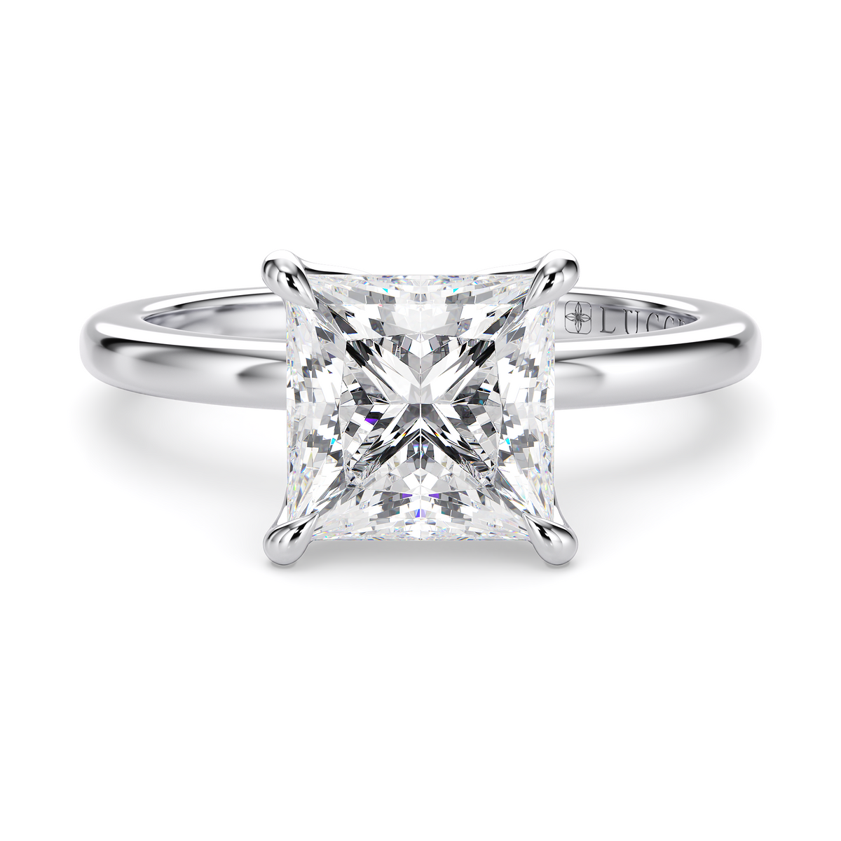 Load image into Gallery viewer, LUCCE LUCIA™ Princess Lab Diamond 1.01ct E VVS2 IGI 14K White Gold
