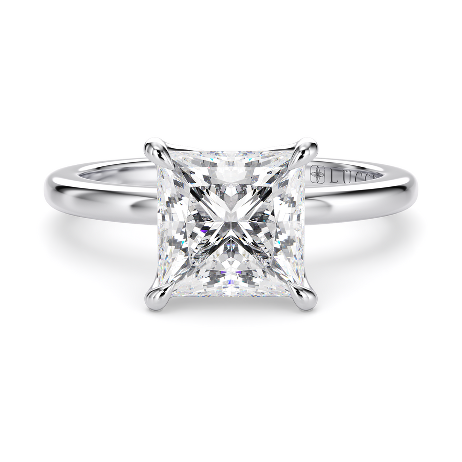 Load image into Gallery viewer, LUCCE LUCIA™ Princess Lab Diamond 1.01ct E VVS2 IGI 14K White Gold
