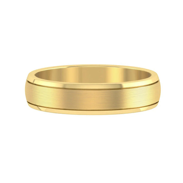 Lucce Abbraccio Brushed 4mm 18K Yellow Gold