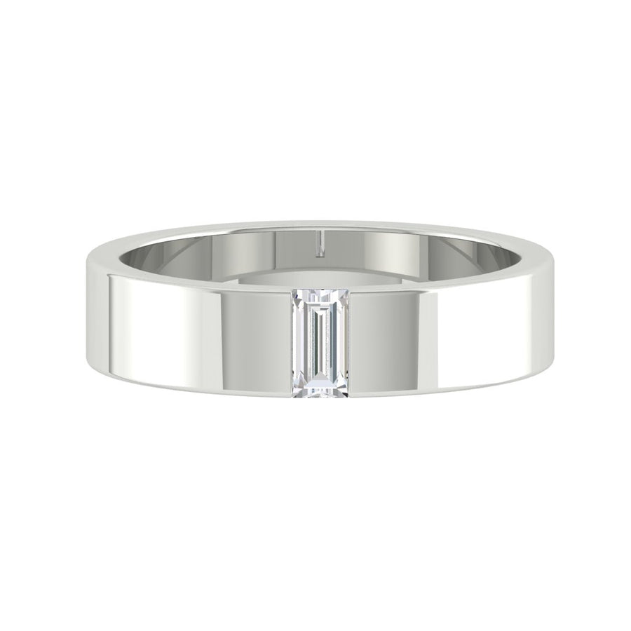 Load image into Gallery viewer, LUCCE RETTO™ Polished 4mm 0.14ct Lab Diamond 14K White Gold
